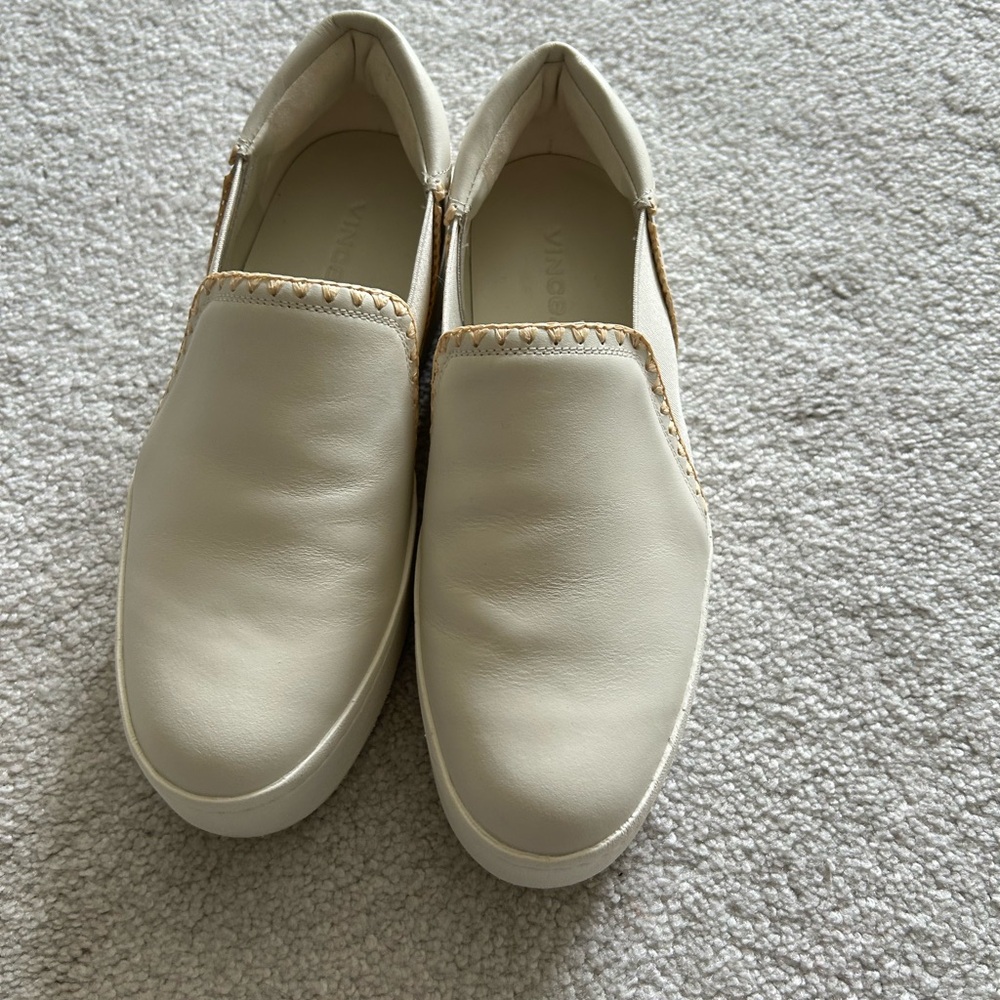 White Slip-On Sneakers